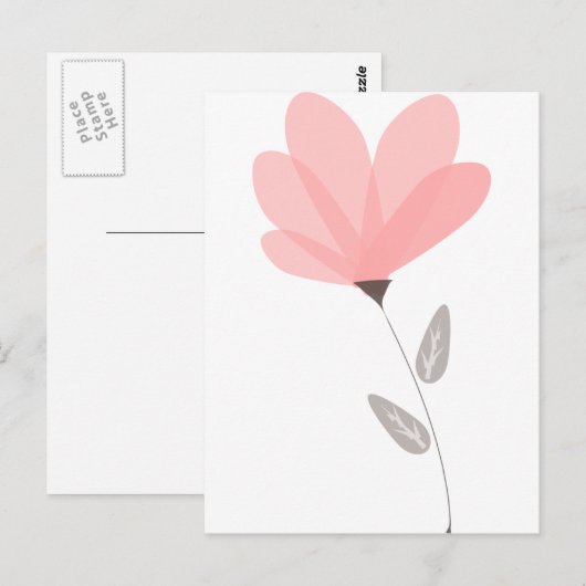 Carte Postale fleur opaque (Devant / Derrière)