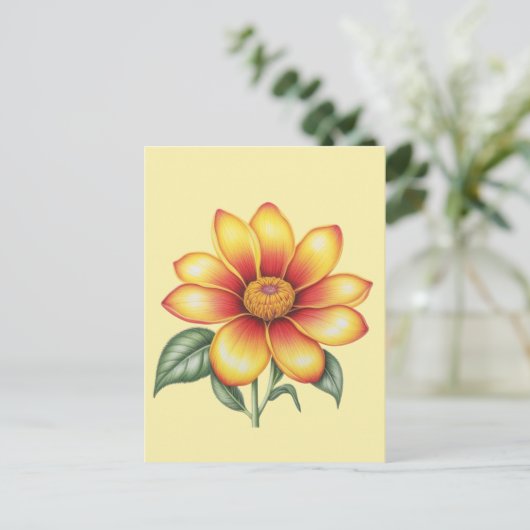 Carte Postale Fleur orange (Debout devant)