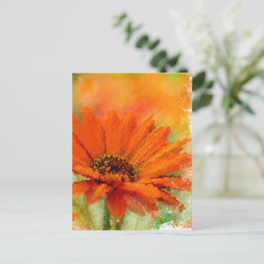 Carte Postale Fleur orange (Debout devant)