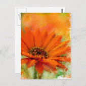 Carte Postale Fleur orange (Devant / Derrière)