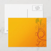 Carte Postale Fleur orange (Devant / Derrière)