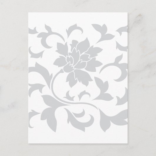 Carte Postale Fleur orientale - Argent (Devant)