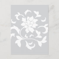 Fleur orientale - Motif circulaire en argent