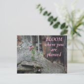 Carte Postale Fleur où vous avez planté Floral rose (Debout devant)