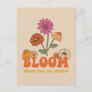 Carte Postale Fleur Où vous êtes planté