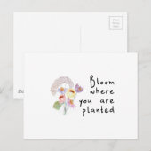 Carte Postale Fleur où vous êtes planté (Devant / Derrière)