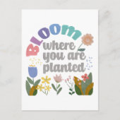 Carte Postale Fleur Où vous êtes planté (Devant)