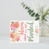 Carte Postale Fleur où vous êtes planté (Debout devant)