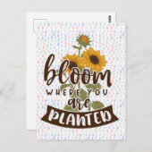 Carte Postale Fleur Où Vous Êtes Plantés (Devant / Derrière)