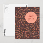 Carte Postale Fleur Où Vous Êtes Plantés (Devant / Derrière)