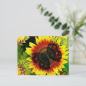 Carte Postale Fleur papillon (Debout devant)