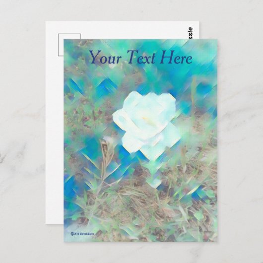 Carte Postale Fleur Pastel (Devant / Derrière)