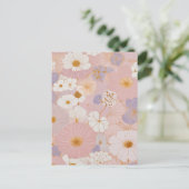 Carte Postale Fleur Pastel Éthérée (Debout devant)