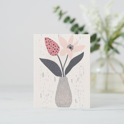 Carte Postale Fleur point de point #003 (Debout devant)