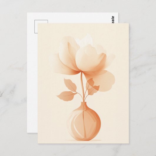 Carte Postale Fleur point de point #008 (Devant / Derrière)