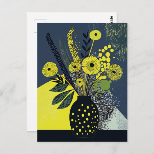 Carte Postale Fleur point n° 005 (Devant / Derrière)