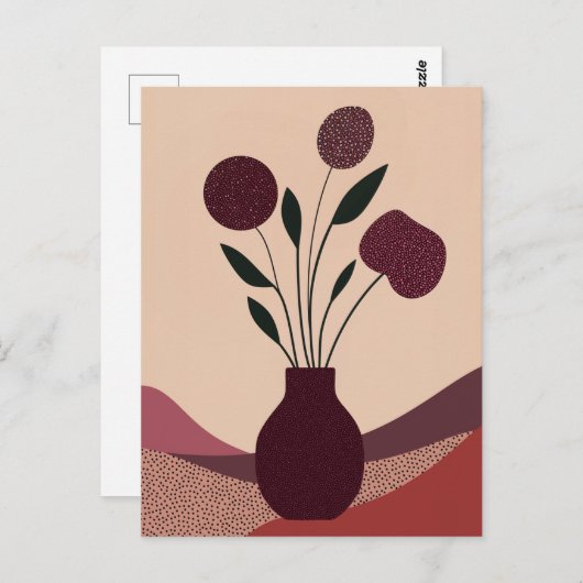 Carte Postale Fleur point n° 006 (Devant / Derrière)