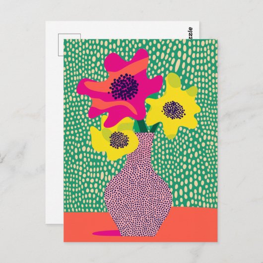 Carte Postale Fleur point n° 007 (Devant / Derrière)