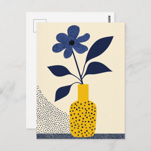 Carte Postale Fleur point n° 015 (Devant / Derrière)