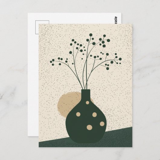 Carte Postale Fleur point n° 017 (Devant / Derrière)