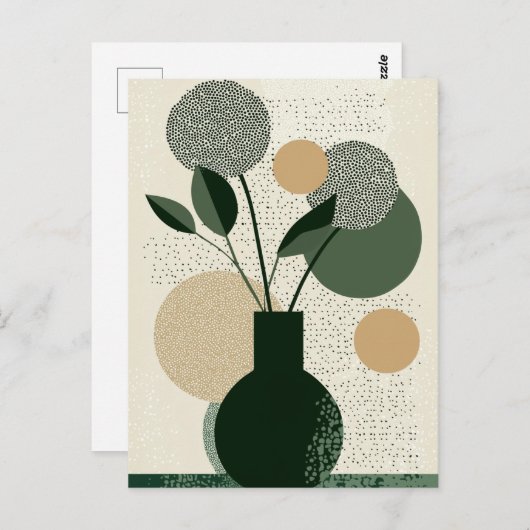 Carte Postale Fleur point n° 018 (Devant / Derrière)