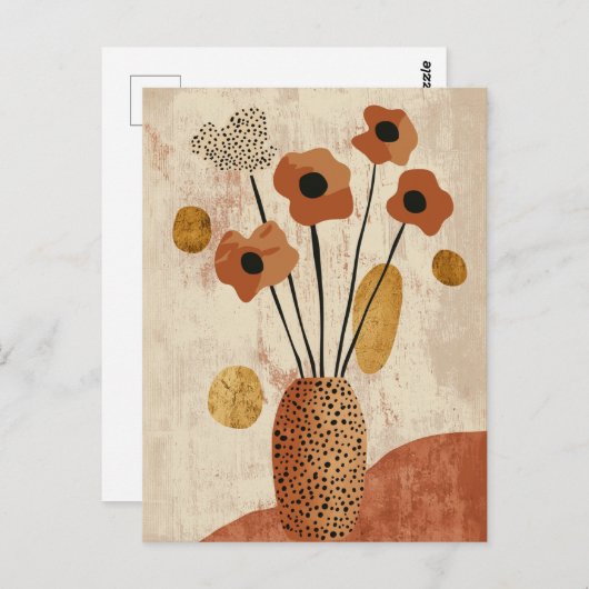 Carte Postale Fleur point n° 024 (Devant / Derrière)