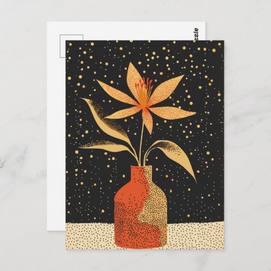 Carte Postale Fleur point n° 025 (Devant / Derrière)