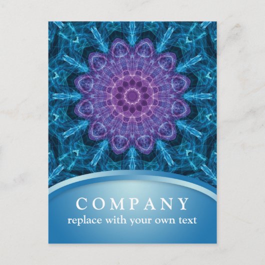 Carte Postale Fleur pourpre spirituelle Mandala (Devant)