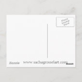 Carte Postale Fleur Protea rouge aquarelle originale (Dos)