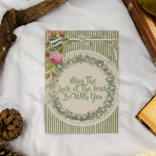 Carte Postale Fleur Rétro Vintage Saint Patrick