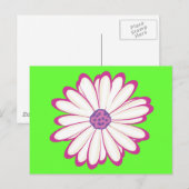 Carte Postale fleur rose (Devant / Derrière)