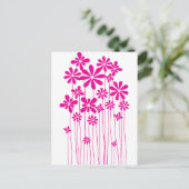 Carte Postale Fleur rose (Debout devant)