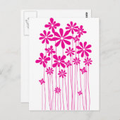 Carte Postale Fleur rose (Devant / Derrière)