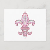 Carte Postale Fleur rose de Lis (Devant)