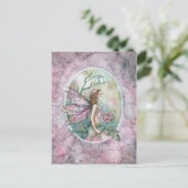 Carte Postale Fleur rose Fairy by Molly Harrison (Debout devant)