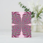 Carte Postale Fleur rose fusha (Debout devant)