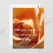 Carte Postale Fleur rose jaune (Devant / Derrière)