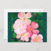 Carte postale Fleur rose pâle 2 (Devant / Derrière)