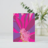 Carte Postale Fleur rose pourpre (Debout devant)