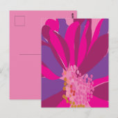 Carte Postale Fleur rose pourpre (Devant / Derrière)