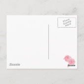 Carte Postale Fleur rose rose française aquarelle collage (Dos)