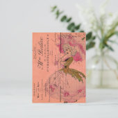 Carte Postale Fleur rose vintage (Debout devant)