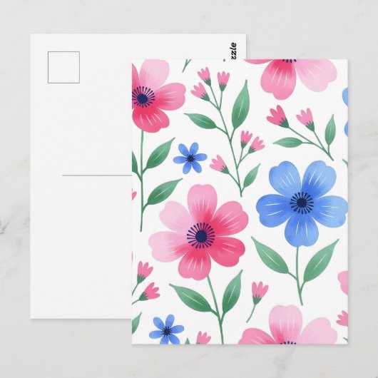 Carte Postale Fleur Rosewater Delft (Devant / Derrière)