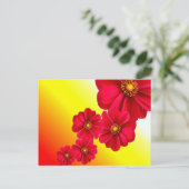 Carte postale Fleur rouge (Debout devant)