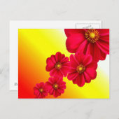 Carte postale Fleur rouge (Devant / Derrière)