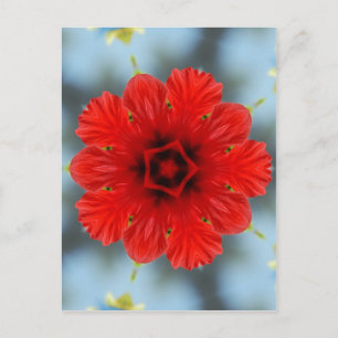 Carte Postale Fleur Rouge