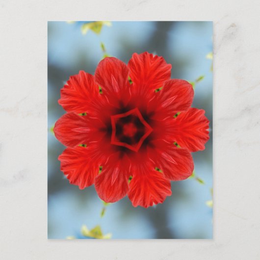 Carte Postale Fleur Rouge (Devant)