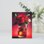 Carte Postale Fleur rouge (Debout devant)