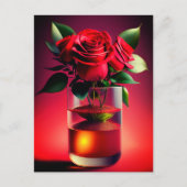 Carte Postale Fleur rouge (Devant)