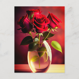 Carte Postale Fleur rouge